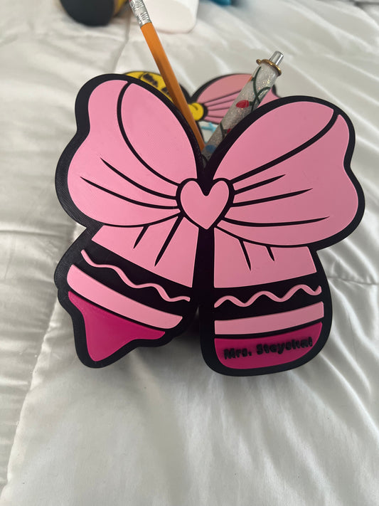 Custom Teacher Themed Pencil Holder