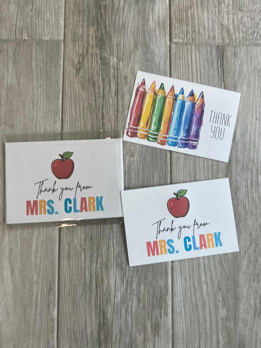 Personalized Thank you Notecards (Teacher)