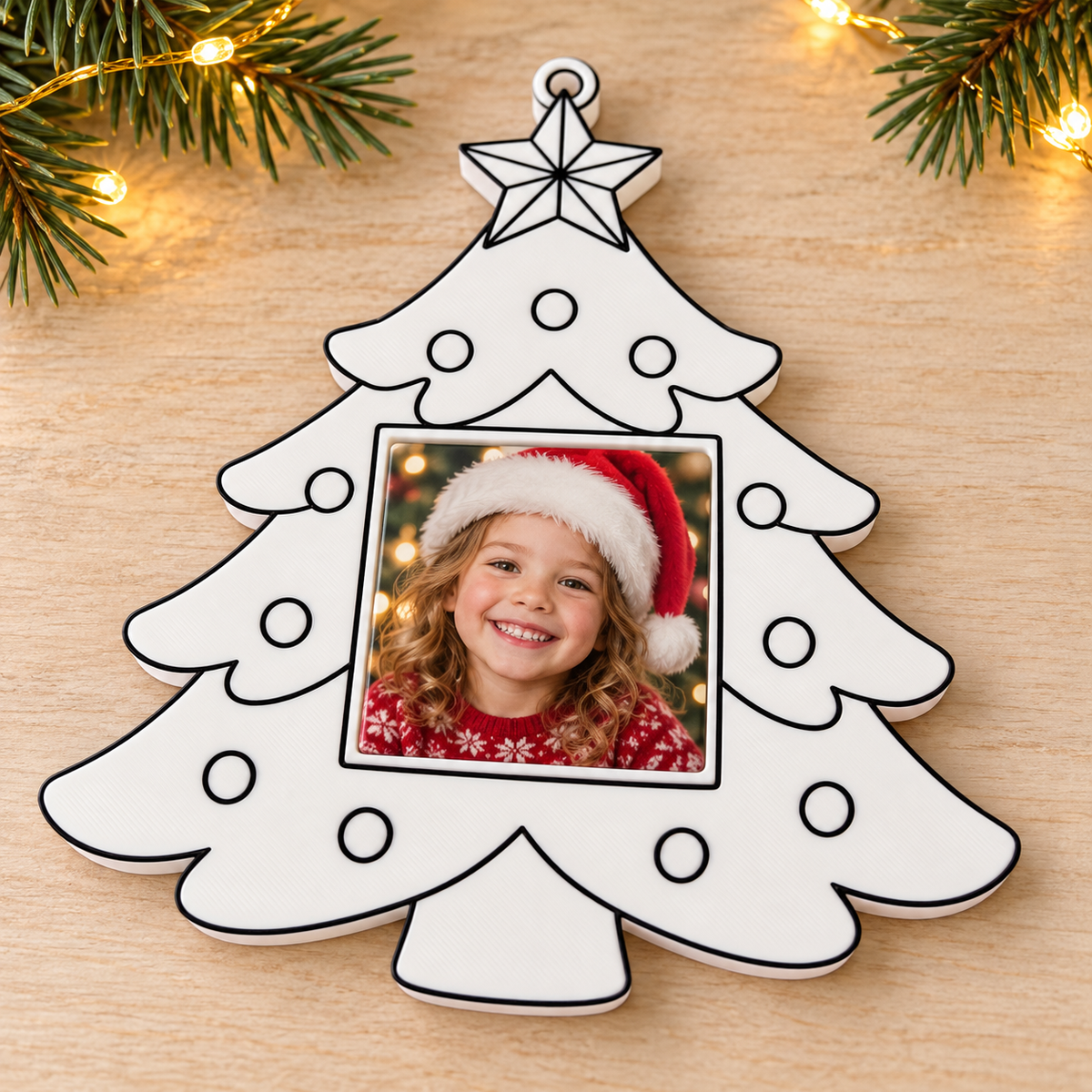 Color & Gift Christmas Photo Magnet Ornament Gift Set