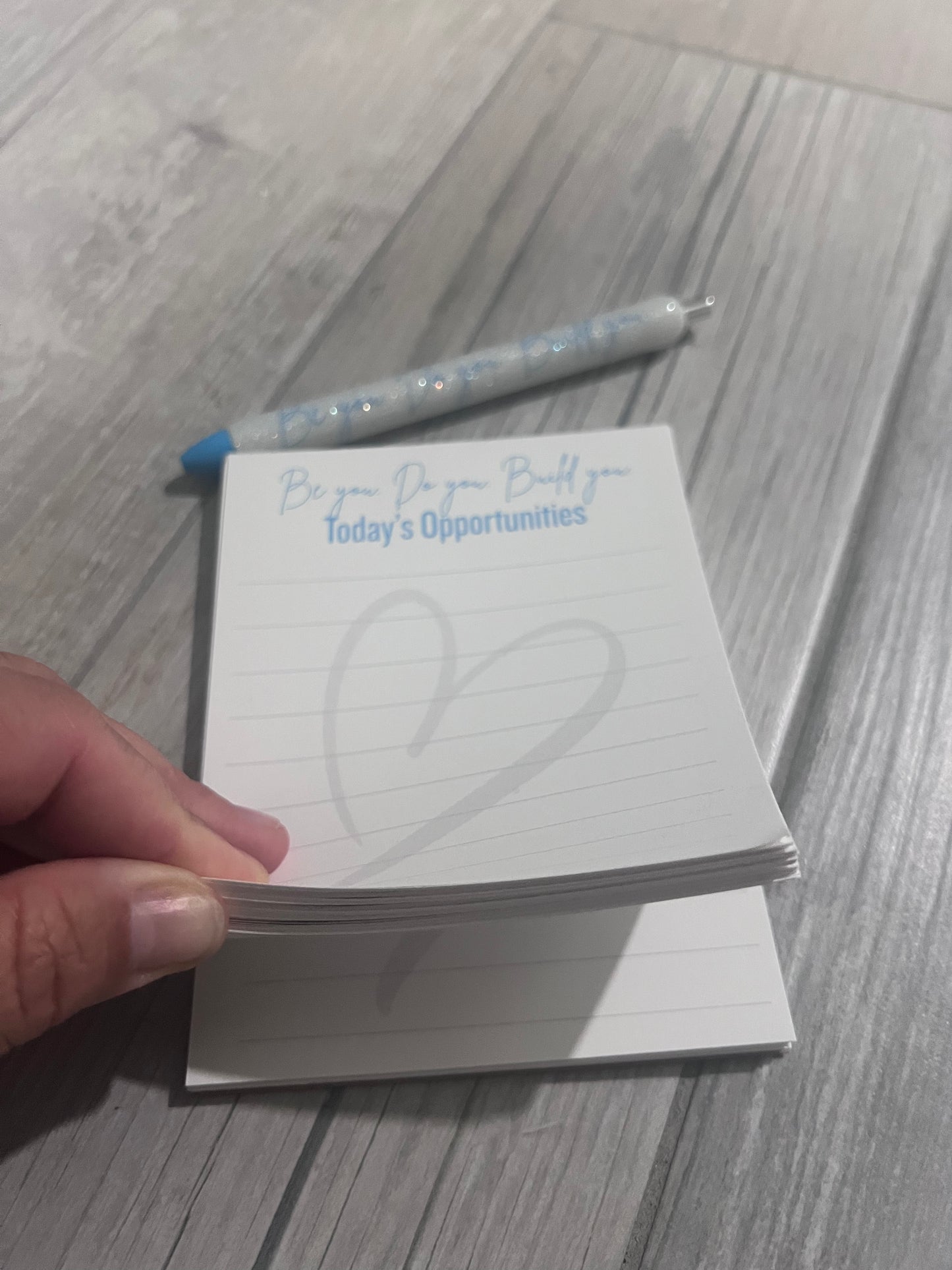 Glitter Pen & Opportunity Notepad